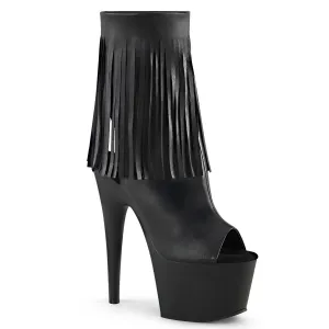 ADORE-1019 Pleaser Black Faux Leather Sexy Platform Shoes (Pole Dancing Heels)