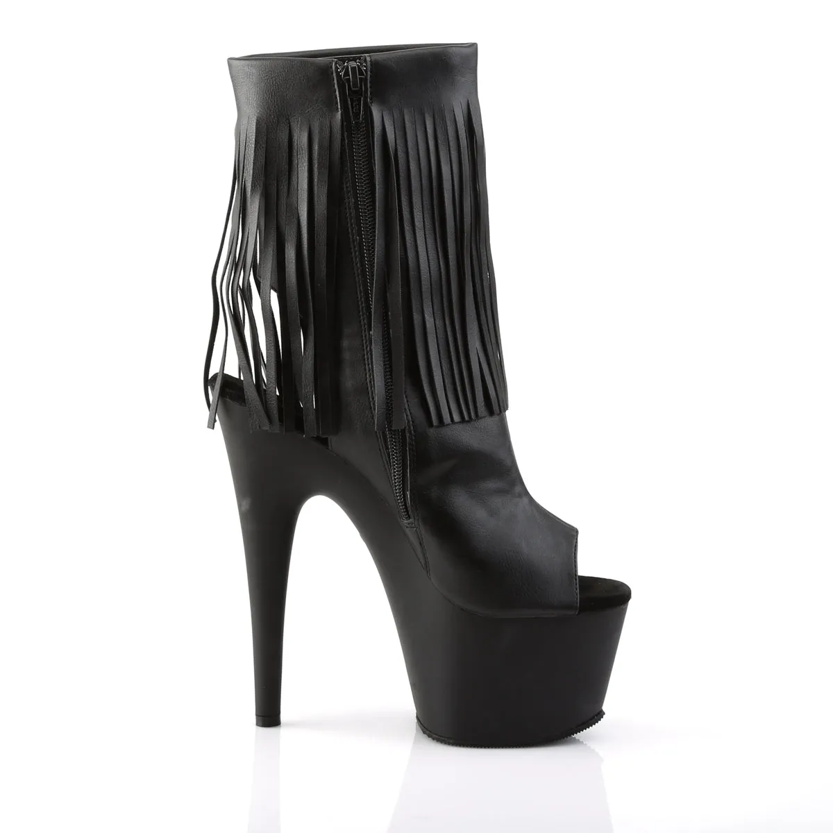 ADORE-1019 Pleaser Black Faux Leather Sexy Platform Shoes (Pole Dancing Heels)