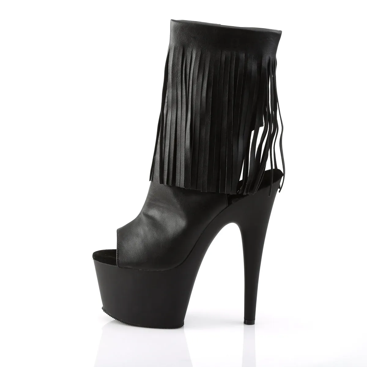 ADORE-1019 Pleaser Black Faux Leather Sexy Platform Shoes (Pole Dancing Heels)