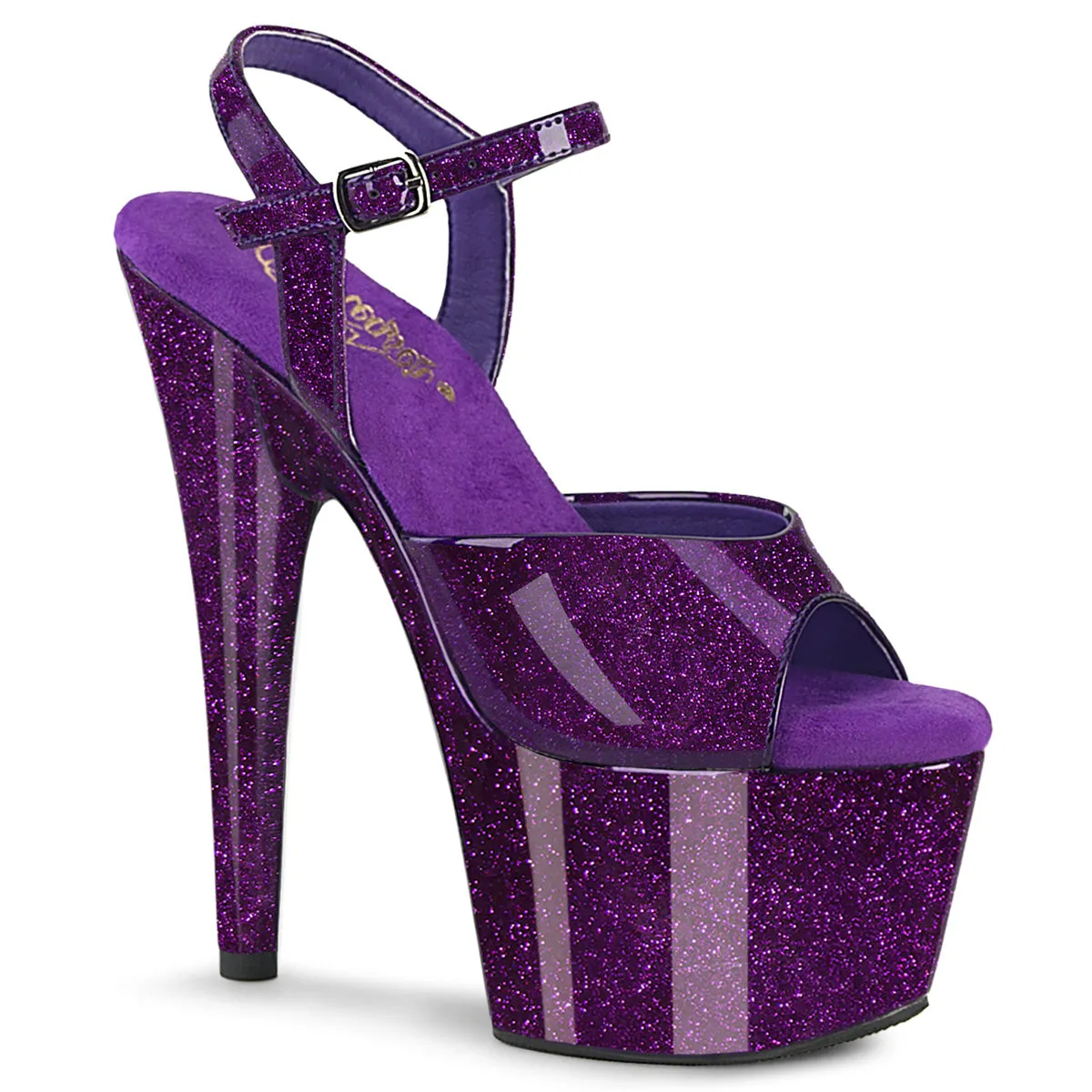 ADORE-709GP Pleaser Purple Glitter Sexy Platform Shoes (Pole Dancing Heels)