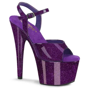 ADORE-709GP Pleaser Purple Glitter Sexy Platform Shoes (Pole Dancing Heels)