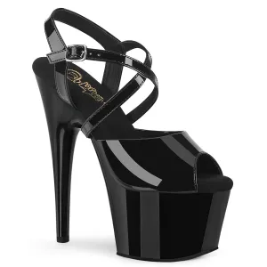 ADORE-724 Pleaser Black Patent Sexy Platform Shoes (Pole Dancing Heels)