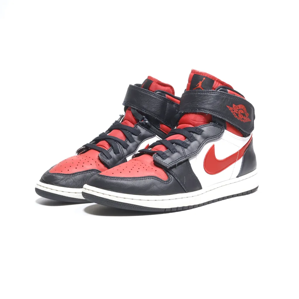 Air Jordan 1 Flyease High-Top Sneakers Leather Black Color For Men