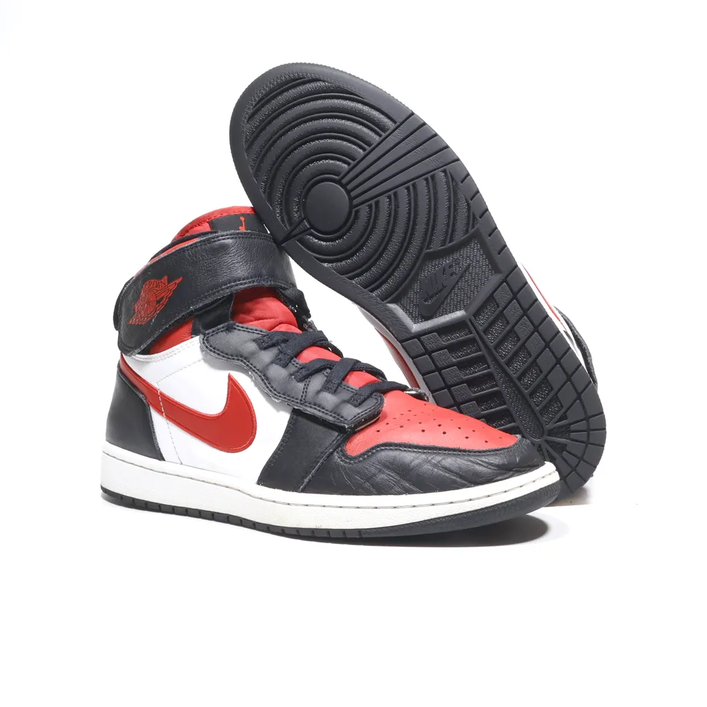 Air Jordan 1 Flyease High-Top Sneakers Leather Black Color For Men