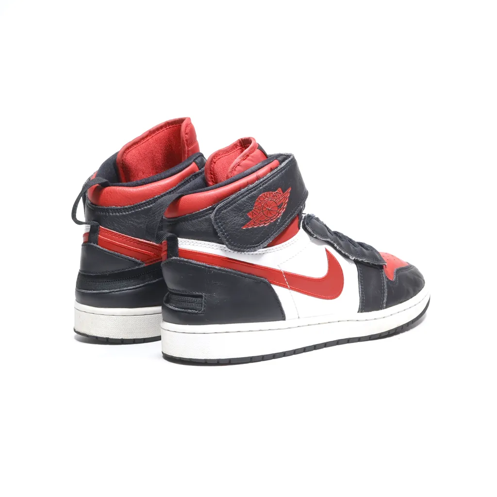 Air Jordan 1 Flyease High-Top Sneakers Leather Black Color For Men