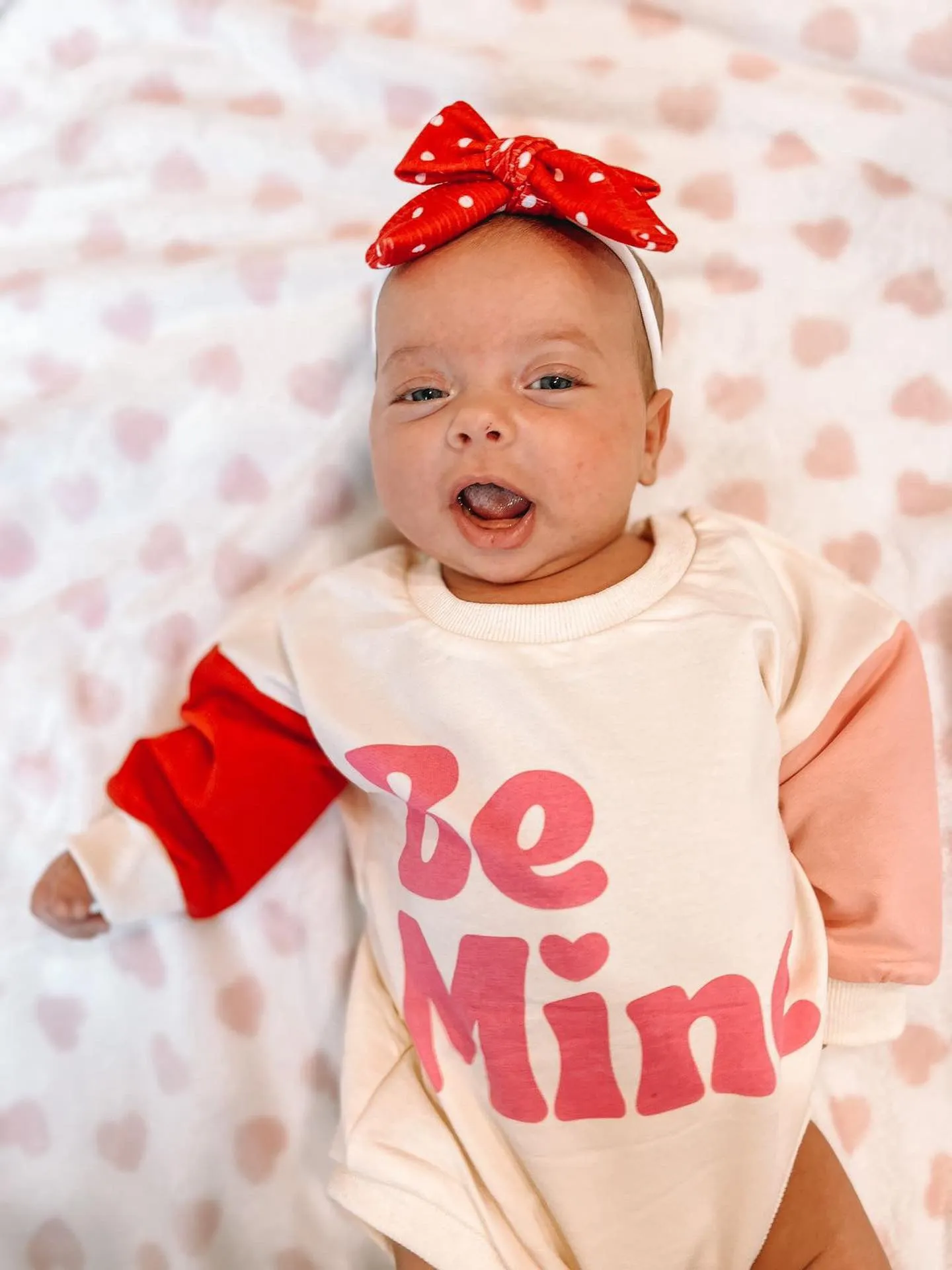 Be Mine sweatshirt romper