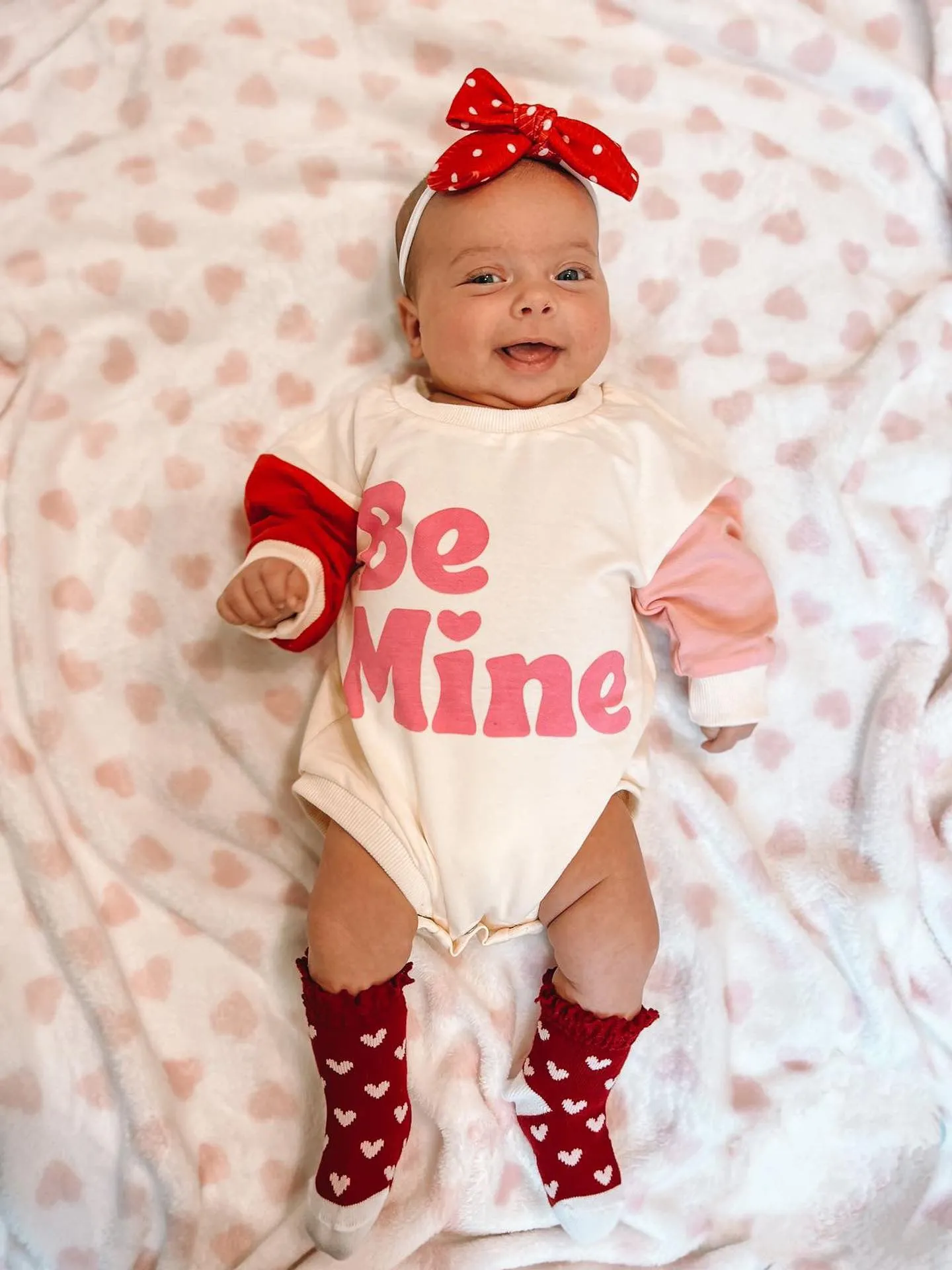 Be Mine sweatshirt romper