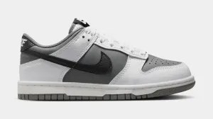 Dunk Low Grade School Lifestyle Shoes (White/Black/Smoke Grey)