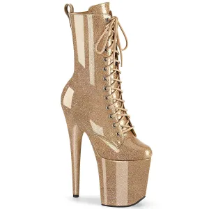 FLAMINGO-1040GP Pleaser Gold Glitter Sexy Platform Shoes (Pole Dancing Heels)