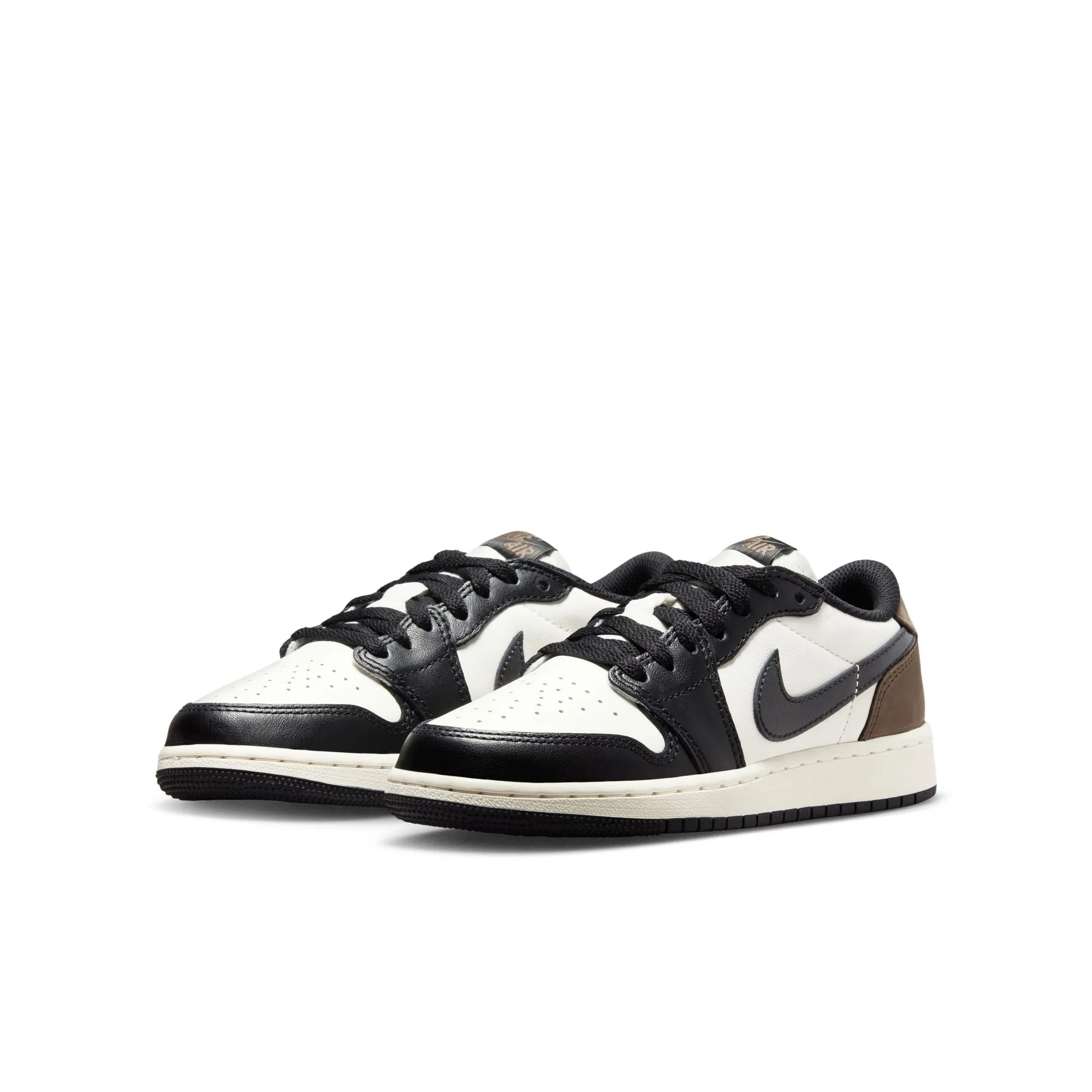 Jordan - Boy - GS Air Jordan 1 Low OG - White/Black/Dark Mocha