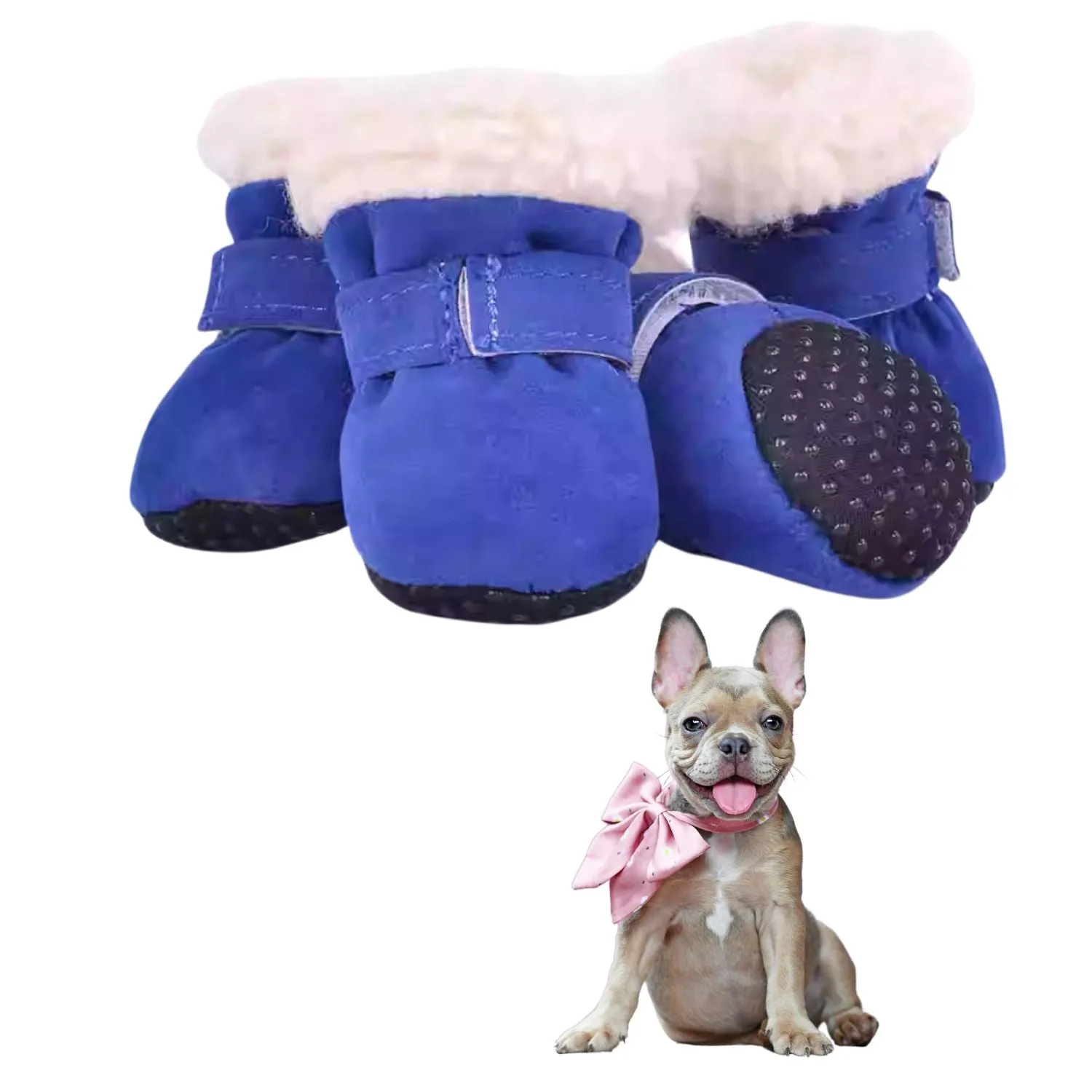 LuxePaw Soft Sole French Bulldog Booties – Stylish and Non-Slip