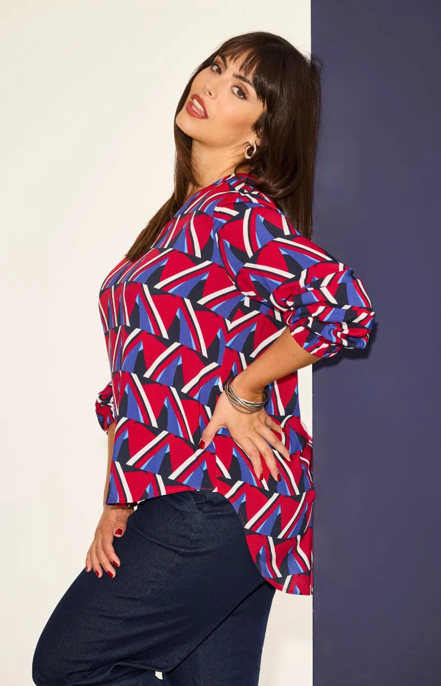 Ulla Popken Geo Print Blouse